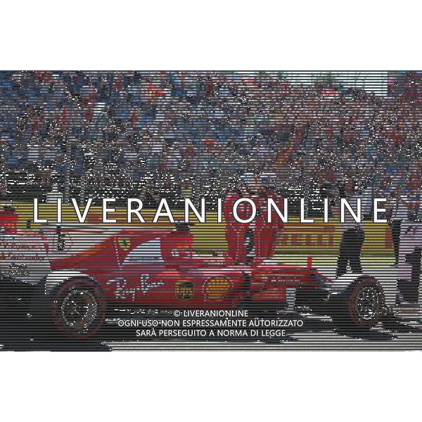 Sebastian Vettel (GER) Scuderia Ferrari and Kimi Raikkonen (FIN) Scuderia Ferrari 29.07.2017. Formula 1 World Championship, Rd 11, Hungarian Grand Prix, Budapest, Hungary, Qualifying Day. /AGENZIA ALDO LIVERANI SAS - ITALY ONLY - EDITORIAL USE ONLY - - GP F1 UNGHERIA PROVE UFFICIALI QUALIFICHE 29/07/2017