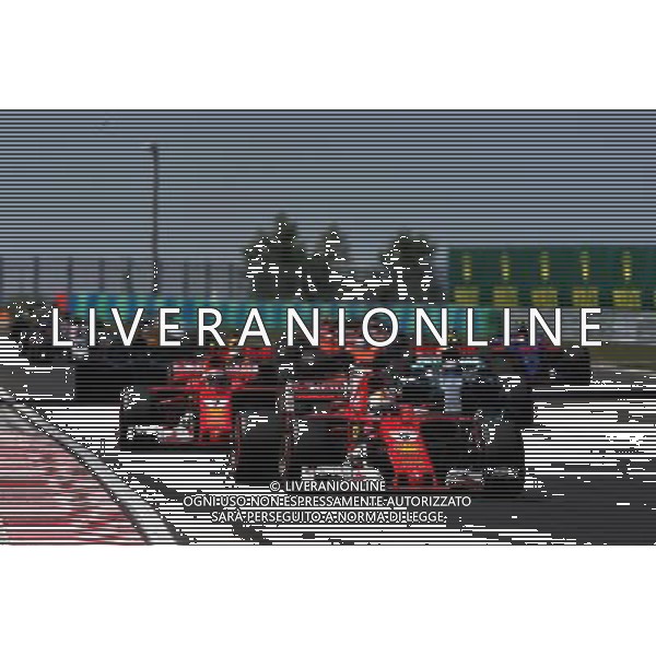 Sebastian Vettel (GER) Ferrari SF70H leads at the start of the race. 30.07.2017. Formula 1 World Championship, Rd 11, Hungarian Grand Prix, Budapest, Hungary, Race Day. /AGENZIA ALDO LIVERANI SAS - ITALY ONLY - EDITORIAL USE ONLY - - GP F1 BUDAPEST UNGHERIA GARA 30/07/2017