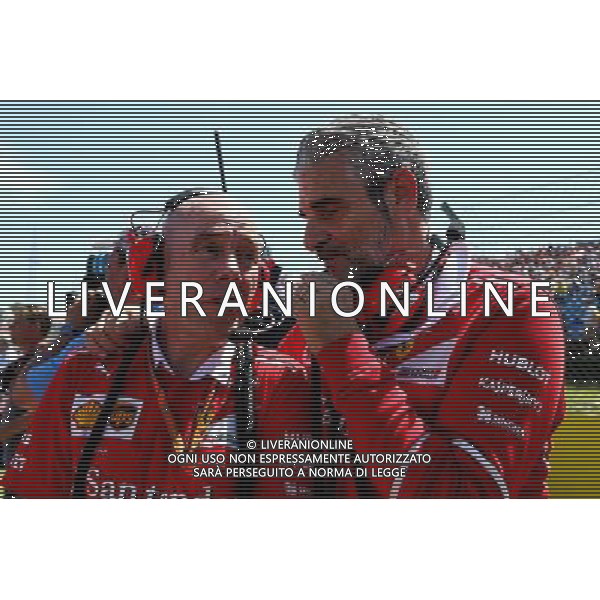 (L to R): Jock Clear (GBR) Ferrari Engineering Director with Maurizio Arrivabene (ITA) Ferrari Team Principal on the grid. 30.07.2017. Formula 1 World Championship, Rd 11, Hungarian Grand Prix, Budapest, Hungary, Race Day. /AGENZIA ALDO LIVERANI SAS - ITALY ONLY - EDITORIAL USE ONLY - - GP F1 BUDAPEST UNGHERIA GARA 30/07/2017