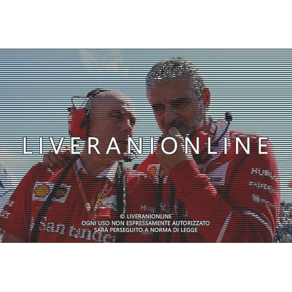 (L to R): Jock Clear (GBR) Ferrari Engineering Director with Maurizio Arrivabene (ITA) Ferrari Team Principal on the grid. 30.07.2017. Formula 1 World Championship, Rd 11, Hungarian Grand Prix, Budapest, Hungary, Race Day. /AGENZIA ALDO LIVERANI SAS - ITALY ONLY - EDITORIAL USE ONLY - - GP F1 BUDAPEST UNGHERIA GARA 30/07/2017