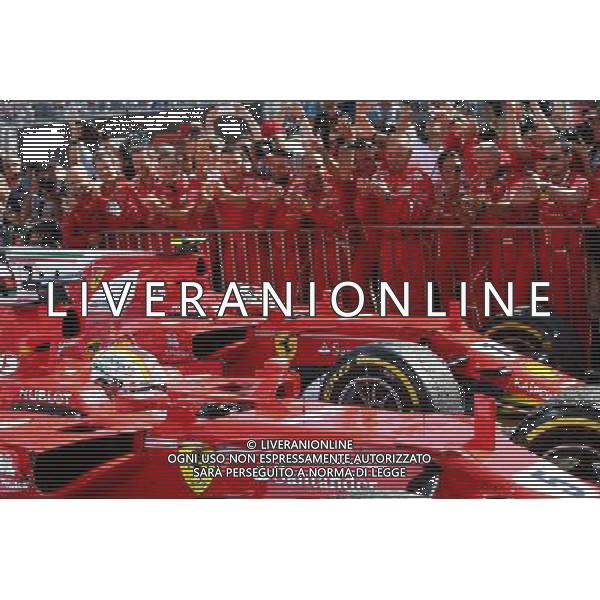 Sebastian Vettel (GER) Ferrari SF70H and Kimi Raikkonen (FIN) Ferrari SF70H. 30.07.2017. Formula 1 World Championship, Rd 11, Hungarian Grand Prix, Budapest, Hungary, Race Day. /AGENZIA ALDO LIVERANI SAS - ITALY ONLY - EDITORIAL USE ONLY - - GP F1 BUDAPEST UNGHERIA GARA 30/07/2017