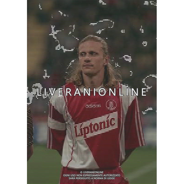 08-04-1997 MILANO- COPPA UEFA INTER MONACO NELLA FOTO PETIT EMMANUEL AG ALDO LIVERANI SAS