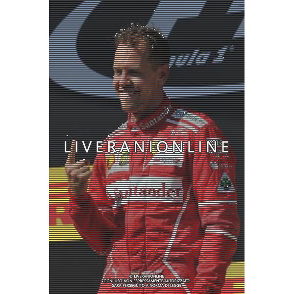 Race winner Sebastian Vettel (GER) Ferrari celebrates on the podium. 30.07.2017. Formula 1 World Championship, Rd 11, Hungarian Grand Prix, Budapest, Hungary, Race Day. /AGENZIA ALDO LIVERANI SAS - ITALY ONLY - EDITORIAL USE ONLY - - GP F1 BUDAPEST UNGHERIA GARA 30/07/2017