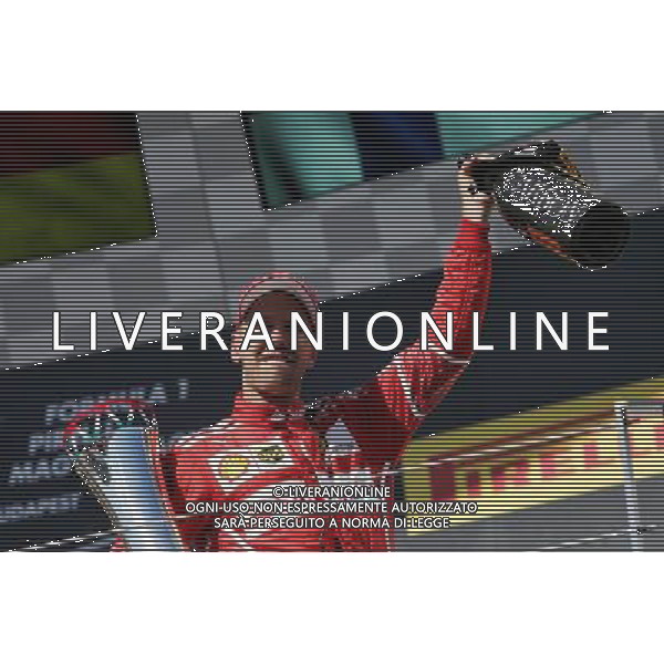Race winner Sebastian Vettel (GER) Ferrari celebrates on the podium. 30.07.2017. Formula 1 World Championship, Rd 11, Hungarian Grand Prix, Budapest, Hungary, Race Day. /AGENZIA ALDO LIVERANI SAS - ITALY ONLY - EDITORIAL USE ONLY - - GP F1 BUDAPEST UNGHERIA GARA 30/07/2017