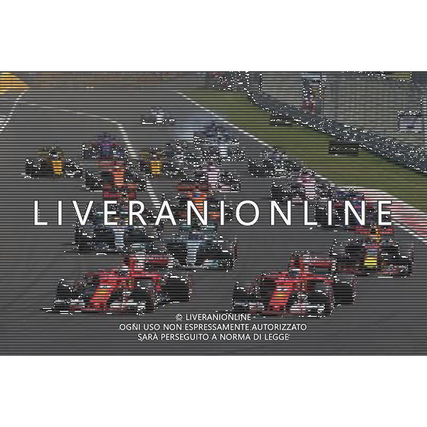 Start of the race, Sebastian Vettel (GER) Scuderia Ferrari 30.07.2017. Formula 1 World Championship, Rd 11, Hungarian Grand Prix, Budapest, Hungary, Race Day. /AGENZIA ALDO LIVERANI SAS - ITALY ONLY - EDITORIAL USE ONLY - - GP F1 BUDAPEST UNGHERIA GARA 30/07/2017