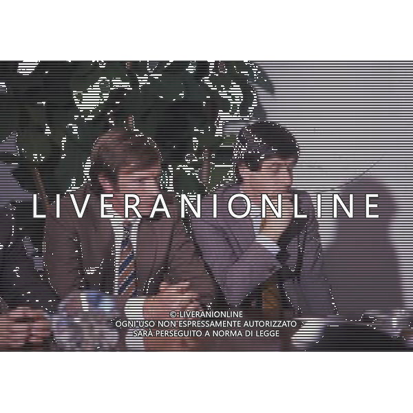 RETROSPETTIVA FRANCESCO MORINI CALCIATORE E DIRIGENTE SPORTIVO NELLA FOTO FRANCESCO MORINI CON GIANNI RIVERA AG ALDO LIVERANI SAS