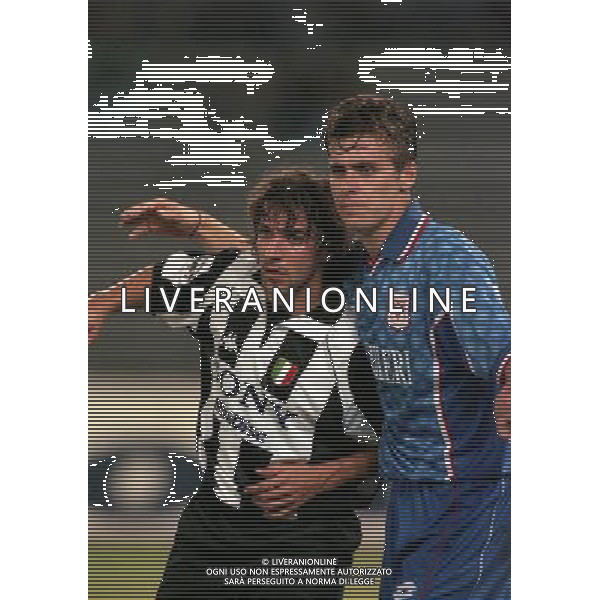 23-08-1997 TORINO-SUPERCOPPA ITALIANA JUVENTUS- VICENZA NELLA FOTO ALESSANDRO DEL PIERO CON LORENZO STOVINI AG ALDO LIVERANI SAS