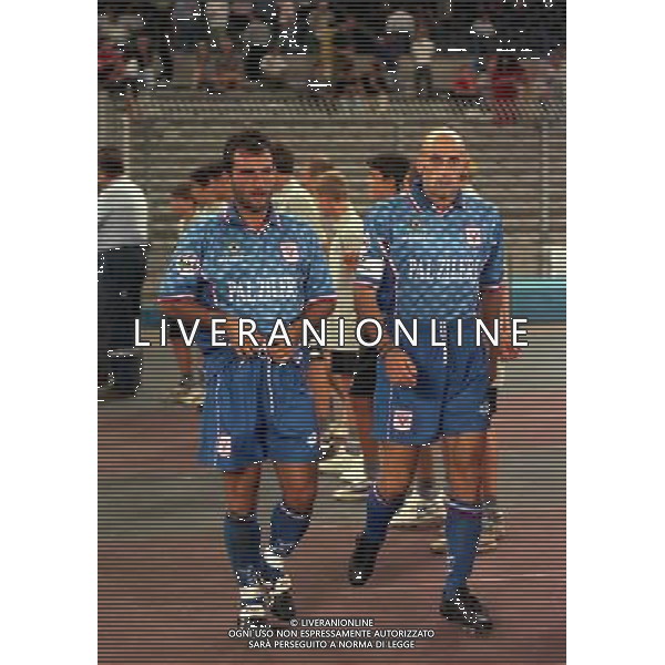 23-08-1997 TORINO-SUPERCOPPA ITALIANA JUVENTUS- VICENZA NELLA FOTO MARCO SCHENARDI E DOMENICO DI CARLO AG ALDO LIVERANI SAS