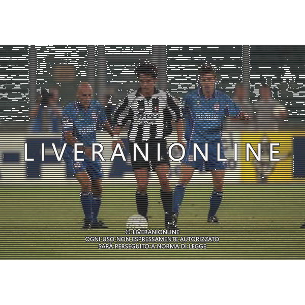 23-08-1997 TORINO-SUPERCOPPA ITALIANA JUVENTUS- VICENZA NELLA FOTO DOMENICO DI CARLO-FILIPPO INZAGHI-E LORENZO STOVINI AG ALDO LIVERANI SAS