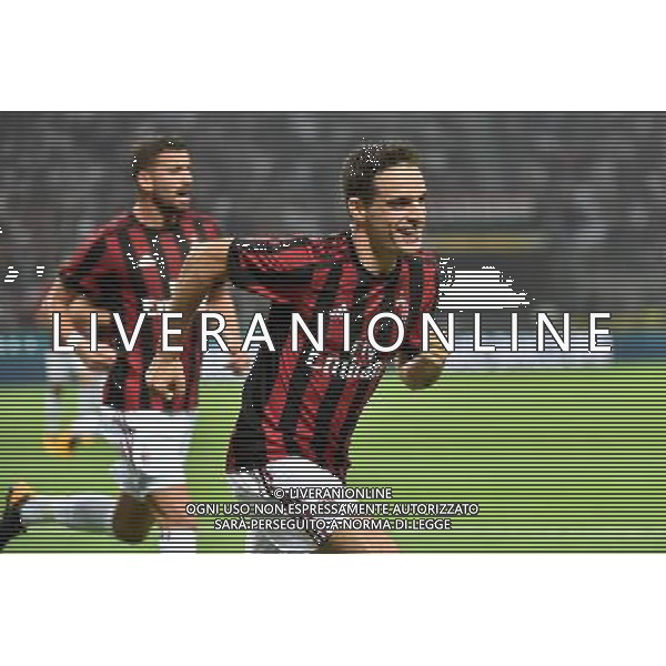 Milano 3-08-2017 Stadio Giuseppe Meazza - San Siro UEFA Europa League 3Â° turno preliminare - gara di ritorno Milan vs Universitatea Craiova nella foto Bonaventura segna 1 a 0 Milan foto Roberto Garavaglia - ag. Aldo Liverani sas