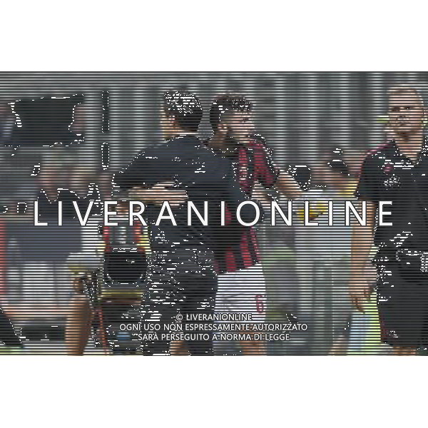 Milano 3-08-2017 Stadio Giuseppe Meazza - San Siro UEFA Europa League 3Â° turno preliminare - gara di ritorno Milan vs Universitatea Craiova nella foto Montella e Cutrone foto Roberto Garavaglia - ag. Aldo Liverani sas