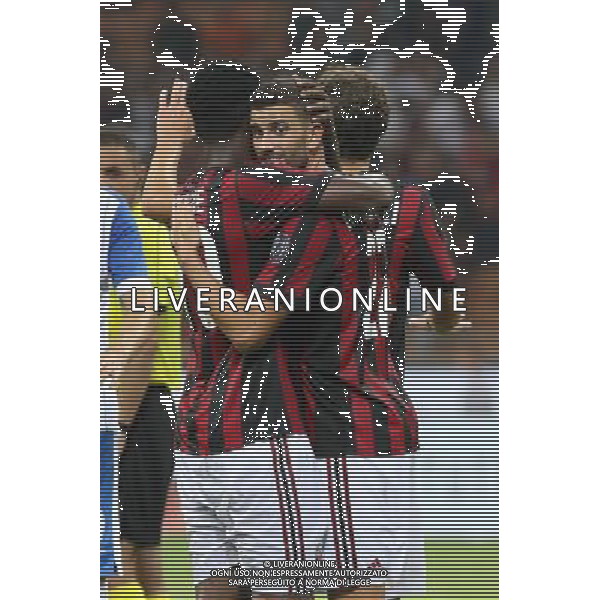 UEFA Europa League 2017/2018 Terzo Turno Eliminatorio Ritorno Milano - 03.08.2017 Milan-Universitatea Craiova Nella Foto:Esultanza finale Milan Musacchio /Ph.Garbuio-Ag. Aldo Liverani