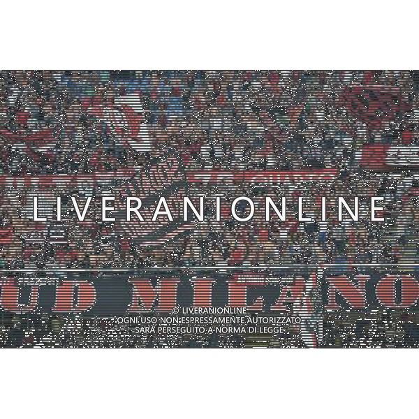 Milano 3-08-2017 Stadio Giuseppe Meazza - San Siro UEFA Europa League 3¡ turno preliminare - gara di ritorno Milan vs Universitatea Craiova nella foto tifosi in curva sud foto Roberto Garavaglia - ag. Aldo Liverani sas