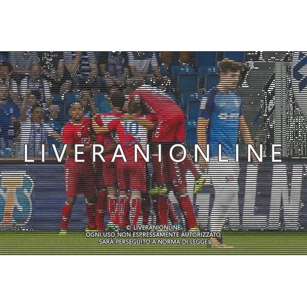 03.08.2017, Poznan , Lech Poznan - FC Utrecht , European football UEFA Europa League Lech Poznan - FC Utrecht , N Z Gyrano Kerk (Utrecht) gol bramka radosc , FOT. Adam Jastrzebowski / newspix.pl --- Newspix.pl /AGENZIA ALDO LIVERANI SAS - ITALY ONLY - EDITORIAL USE ONLY *** Local Caption *** www.newspix.pl mail us: info@newspix.pl call us: 0048 022 23 22 222 --- Polish Picture Agency by Ringier Axel Springer Poland