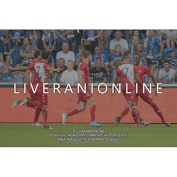 03.08.2017 POZNAN, UL.BULGARSKA INEA STADION PILKA NOZNA (FOOTBALL), LIGA EUROPY 2017/2018 , UEFA EUROPA LEAGUE TRZECIA RUNDA ELIMINACJI MECZ (GAME) LECH POZNAN - FC UTRECHT NZ. GYRANO KERK BRAMKA GOL RADOSC FOTO WOJCIECH KLEPKA / CYFRASPORT/NEWSPIX.PL --- Newspix.pl /AGENZIA ALDO LIVERANI SAS - ITALY ONLY - EDITORIAL USE ONLY *** Local Caption *** www.newspix.pl mail us: info@newspix.pl call us: 0048 022 23 22 222 --- Polish Picture Agency by Ringier Axel Springer Poland
