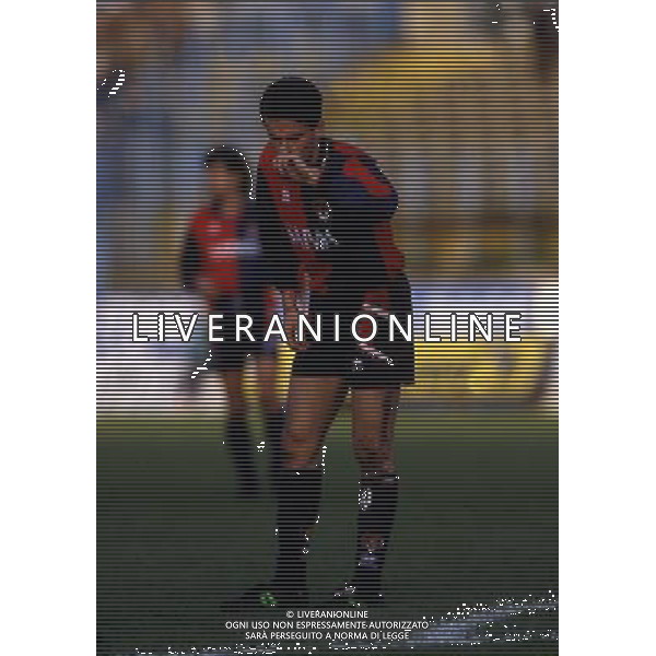 RETROSPETTIVA CHRISTIAN PANUCCI CALCIATORE NELLA FOTO CHRISTIAN PANUCCI CON LA MAGLIA DEL GENOA AG ALDO LIVERANI SAS