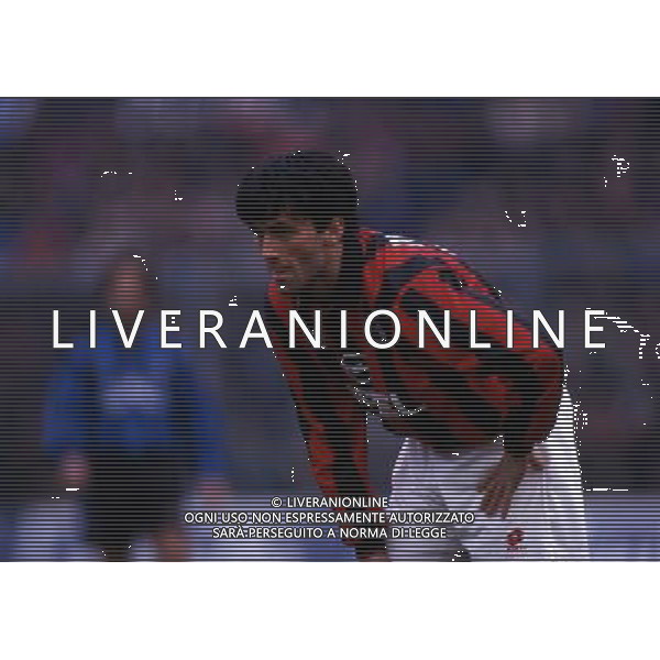 RETROSPETTIVA CHRISTIAN PANUCCI CALCIATORE NELLA FOTO CHRISTIAN PANUCCI CON LA MAGLIA DEL MILAN AG ALDO LIVERANI SAS