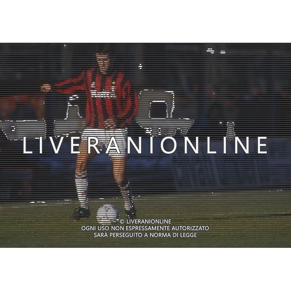 RETROSPETTIVA CHRISTIAN PANUCCI CALCIATORE NELLA FOTO CHRISTIAN PANUCCI CON LA MAGLIA DEL MILAN AG ALDO LIVERANI SAS