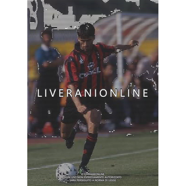 RETROSPETTIVA CHRISTIAN PANUCCI CALCIATORE NELLA FOTO CHRISTIAN PANUCCI CON LA MAGLIA DEL MILAN AG ALDO LIVERANI SAS
