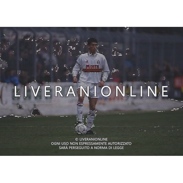RETROSPETTIVA CHRISTIAN PANUCCI CALCIATORE NELLA FOTO CHRISTIAN PANUCCI CON LA MAGLIA DEL MILAN AG ALDO LIVERANI SAS