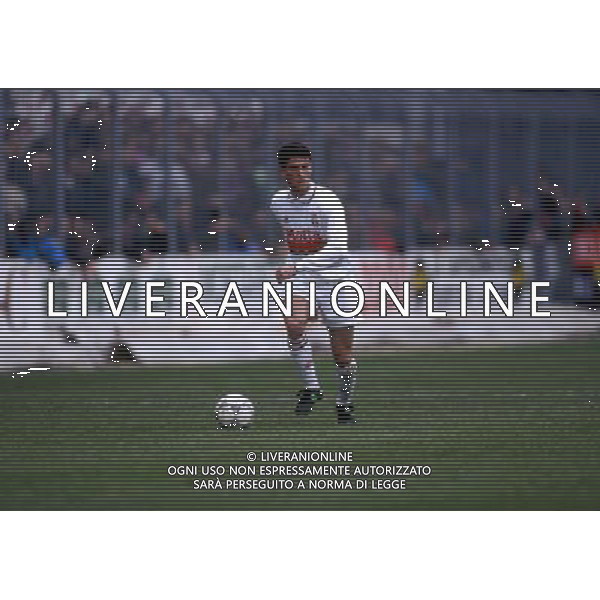 RETROSPETTIVA CHRISTIAN PANUCCI CALCIATORE NELLA FOTO CHRISTIAN PANUCCI CON LA MAGLIA DEL MILAN AG ALDO LIVERANI SAS