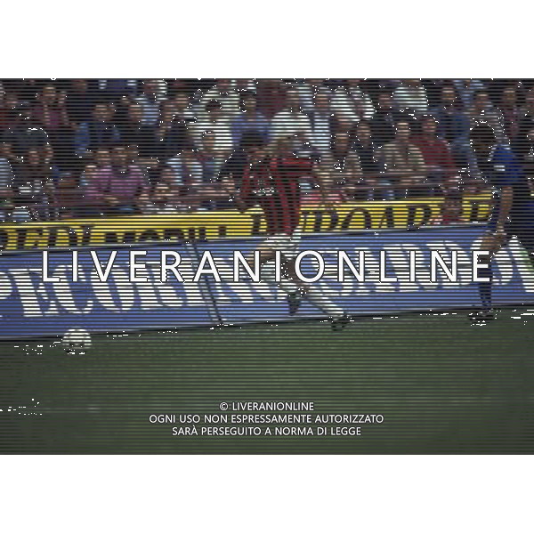 RETROSPETTIVA CHRISTIAN PANUCCI CALCIATORE NELLA FOTO CHRISTIAN PANUCCI CON LA MAGLIA DEL MILAN AG ALDO LIVERANI SAS