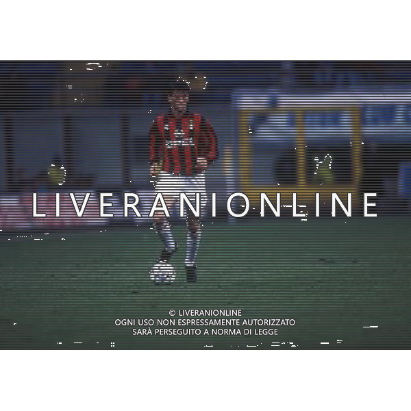 RETROSPETTIVA CHRISTIAN PANUCCI CALCIATORE NELLA FOTO CHRISTIAN PANUCCI CON LA MAGLIA DEL MILAN AG ALDO LIVERANI SAS