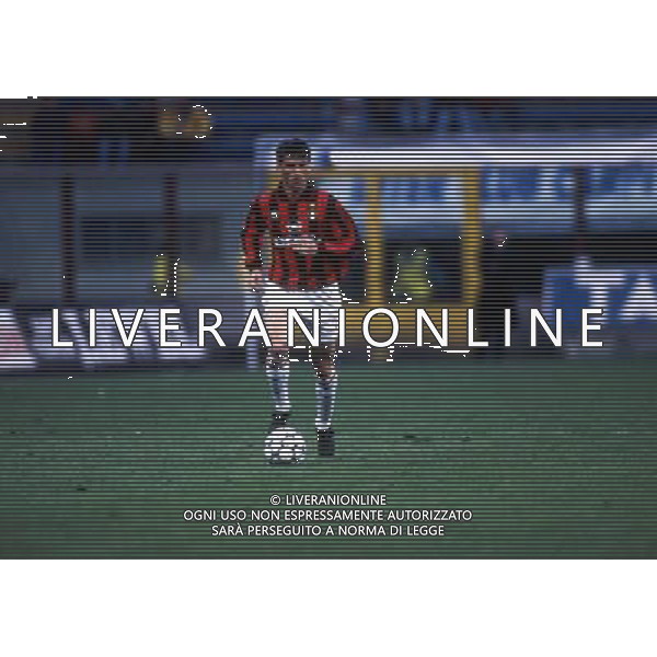 RETROSPETTIVA CHRISTIAN PANUCCI CALCIATORE NELLA FOTO CHRISTIAN PANUCCI CON LA MAGLIA DEL MILAN AG ALDO LIVERANI SAS