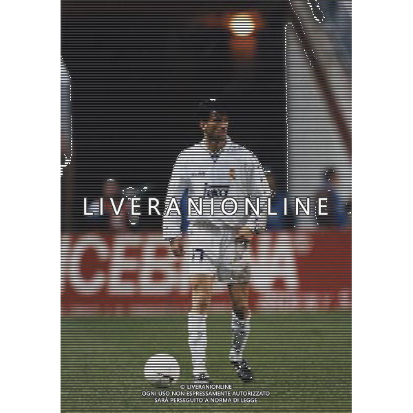 RETROSPETTIVA CHRISTIAN PANUCCI CALCIATORE NELLA FOTO CHRISTIAN PANUCCI CON LA MAGLIA DEL REAL MADRID AG ALDO LIVERANI SAS