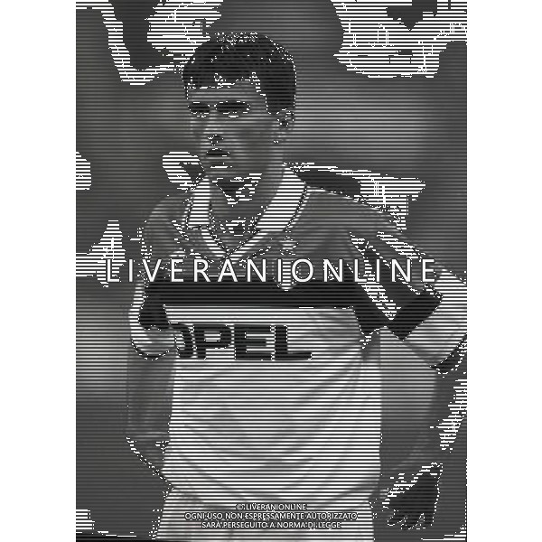 RETROSPETTIVA CHRISTIAN PANUCCI CALCIATORE NELLA FOTO CHRISTIAN PANUCCI CON LA MAGLIA DEL MILAN AG ALDO LIVERANI SAS