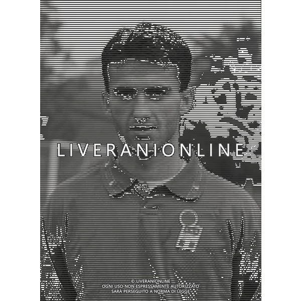 RETROSPETTIVA CHRISTIAN PANUCCI CALCIATORE NELLA FOTO CHRISTIAN PANUCCI CON LA MAGLIA DELLA NAZIONALE ITALIANA AG ALDO LIVERANI SAS