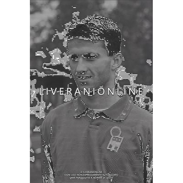 RETROSPETTIVA CHRISTIAN PANUCCI CALCIATORE NELLA FOTO CHRISTIAN PANUCCI CON LA MAGLIA DELLA NAZIONALE ITALIANA AG ALDO LIVERANI SAS