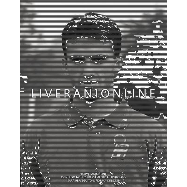 RETROSPETTIVA CHRISTIAN PANUCCI CALCIATORE NELLA FOTO CHRISTIAN PANUCCI CON LA MAGLIA DELLA NAZIONALE ITALIANA AG ALDO LIVERANI SAS