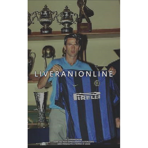 RETROSPETTIVA CHRISTIAN PANUCCI CALCIATORE NELLA FOTO CHRISTIAN PANUCCI CON LA MAGLIA DELL\'INTER AG ALDO LIVERANI SAS
