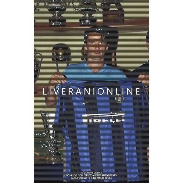 RETROSPETTIVA CHRISTIAN PANUCCI CALCIATORE NELLA FOTO CHRISTIAN PANUCCI CON LA MAGLIA DELL\'INTER AG ALDO LIVERANI SAS