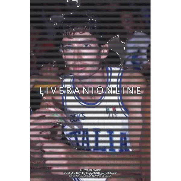 RETROSPETTIVA RICCARDO PITTIS BASKET NELLA FOTO RICARDO PITTIS CON LA MAGLIA DELLA NAZIONALE ITALIANA AG ALDO LIVERANI SAS