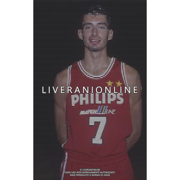 RETROSPETTIVA RICCARDO PITTIS BASKET NELLA FOTO RICARDO PITTIS CON LA MAGLIA DELLA PHILIPS MILANO AG ALDO LIVERANI SAS