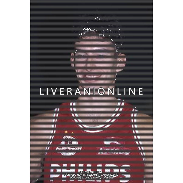RETROSPETTIVA RICCARDO PITTIS BASKET NELLA FOTO RICARDO PITTIS CON LA MAGLIA DELLA PHILIPS MILANO AG ALDO LIVERANI SAS
