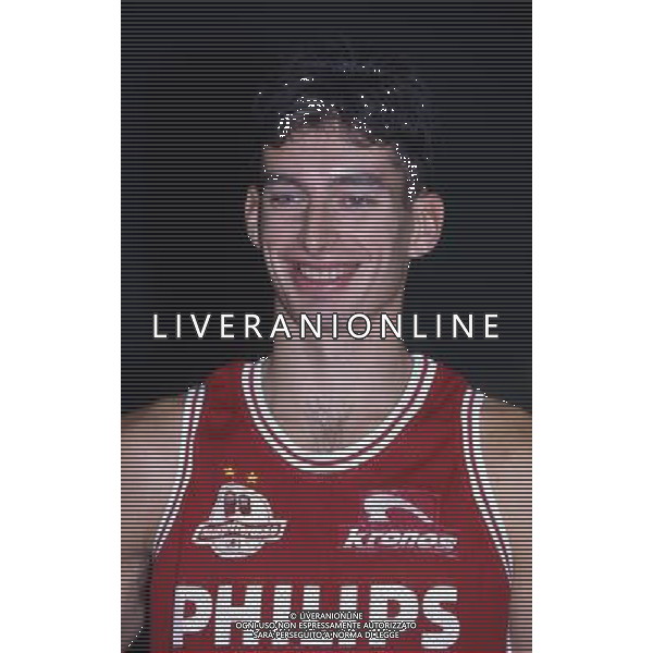 RETROSPETTIVA RICCARDO PITTIS BASKET NELLA FOTO RICARDO PITTIS CON LA MAGLIA DELLA PHILIPS MILANO AG ALDO LIVERANI SAS