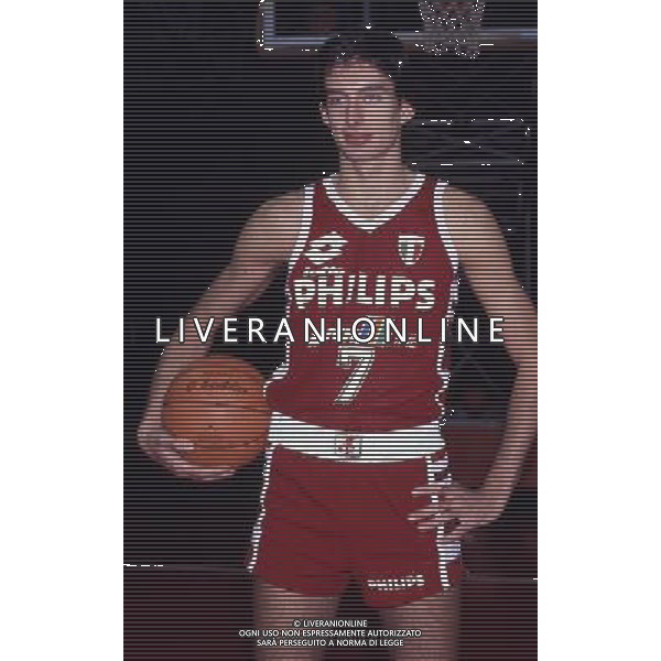 RETROSPETTIVA RICCARDO PITTIS BASKET NELLA FOTO RICARDO PITTIS CON LA MAGLIA DELLA PHILIPS MILANO AG ALDO LIVERANI SAS
