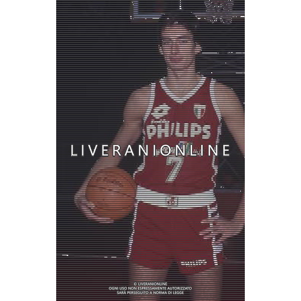 RETROSPETTIVA RICCARDO PITTIS BASKET NELLA FOTO RICARDO PITTIS CON LA MAGLIA DELLA PHILIPS MILANO AG ALDO LIVERANI SAS