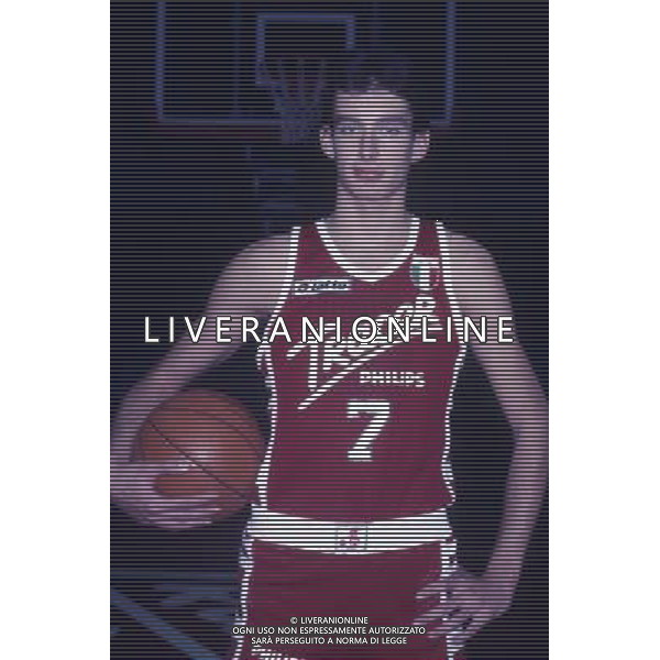 RETROSPETTIVA RICCARDO PITTIS BASKET NELLA FOTO RICARDO PITTIS CON LA MAGLIA DELLA TRACER MILANO AG ALDO LIVERANI SAS
