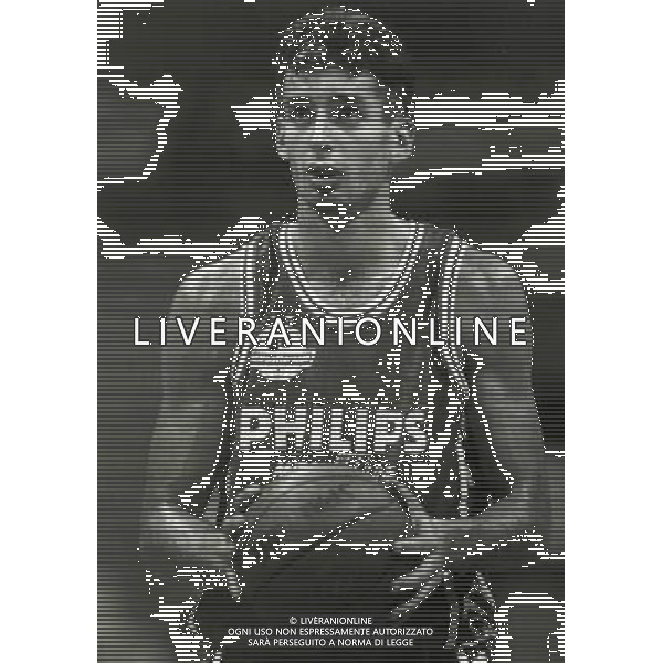 RETROSPETTIVA RICCARDO PITTIS BASKET NELLA FOTO RICARDO PITTIS CON LA MAGLIA DELLA PHILIPS MILANO AG ALDO LIVERANI SAS