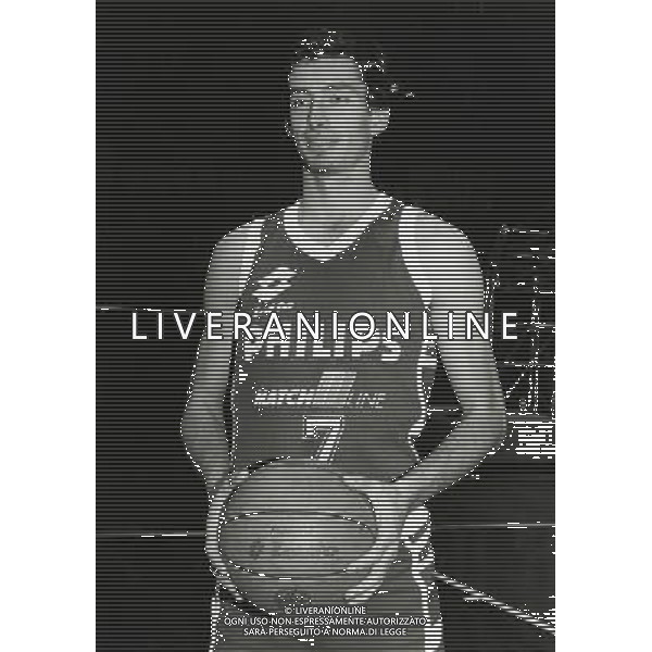RETROSPETTIVA RICCARDO PITTIS BASKET NELLA FOTO RICARDO PITTIS CON LA MAGLIA DELLA PHILIPS MILANO AG ALDO LIVERANI SAS