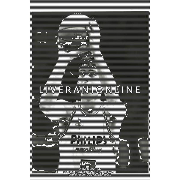 RETROSPETTIVA RICCARDO PITTIS BASKET NELLA FOTO RICARDO PITTIS CON LA MAGLIA DELLA PHILIPS MILANO AG ALDO LIVERANI SAS