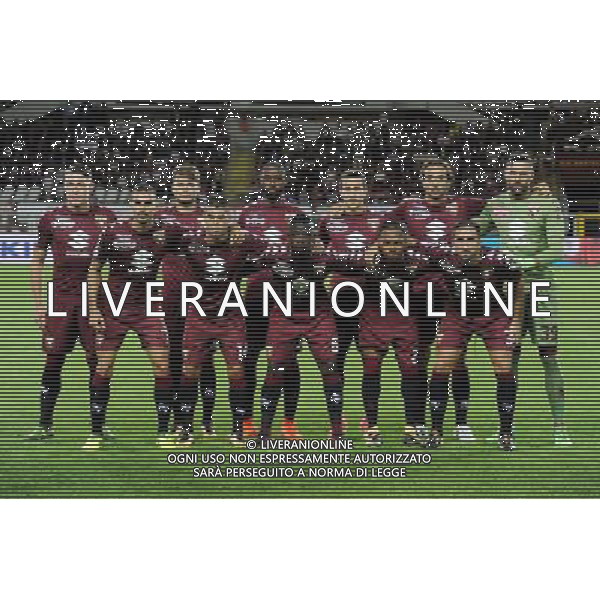 Torino 11-08-2017 Stadio Olimpico Grande Torino Coppa Italia TIM Cup - 3¡ turno Torino vs Trapani nella foto la formazione del Torino in piedi da SX Andrea Belotti, Adem Ljajic, Nicolas N\'Koulou, Alejandro Berenguer, Emiliano Moretti e Salvatore Sirigu; in basso da SX Davide Zappacosta, Iago Falque, Afriyie Acquah, Joel Obi e Cristian Molinaro foto Roberto Garavaglia - ag. Aldo Liverani sas