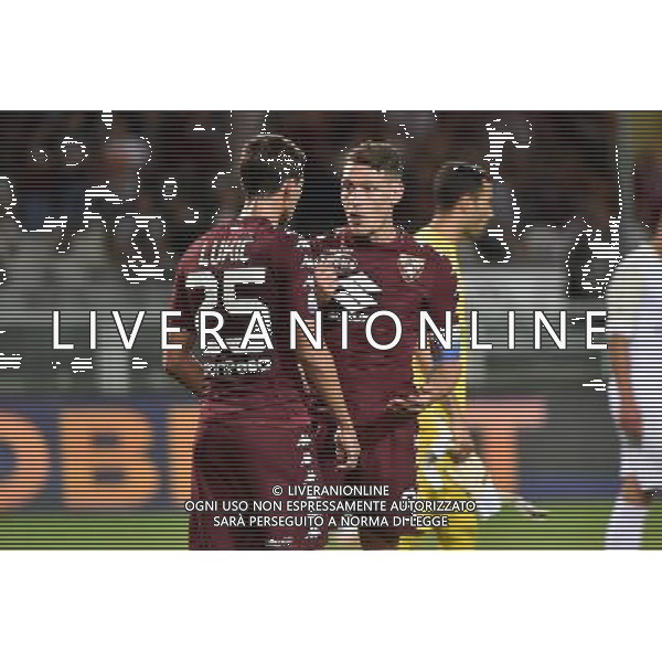 Torino 11-08-2017 Stadio Olimpico Grande Torino Coppa Italia TIM Cup - 3¡ turno Torino vs Trapani nella foto Andrea Belotti (Torino) e sulla SX Sasa Lukic (Torino) foto Roberto Garavaglia - ag. Aldo Liverani sas