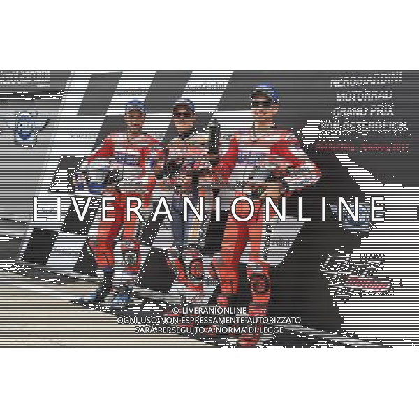 12.08.2017. RedBull Ring, Spielber, Austria. Andrea Dovizioso, Marc Marquez e Jorge Lorenzo FOTO G. PIAZZOLLA-AG ALDO LIVERANI SAS
