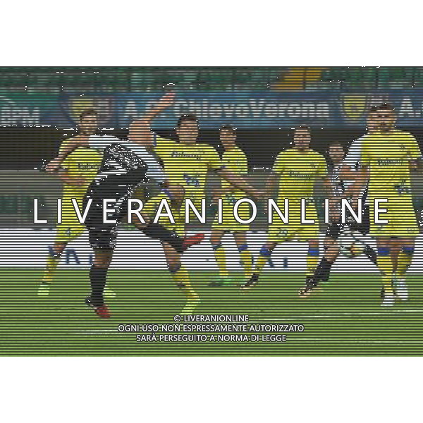 Coppa Italia TIM Cup 2017/2018 Terzo Turno Verona - 12.08.2017 Chievo-Ascoli Nella Foto:gol annullato a santini dopo la rovesciata di addae /Ph.Vitez-Ag. Aldo Liverani