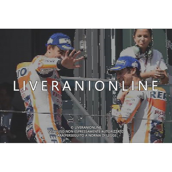 13.08.2017. RedBull Ring, Spielberg, Austria.Marc Marquez e Dani Pedrosa ©Piazzolla/AGENZIA ALDO LIVERANI SAS Motomondiale Gara MotoGp Austria RedBull Ring, Spielberg, 13.08.2017